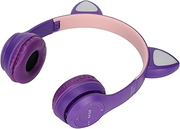 Cat Ear Wireless Headphone P47M" with RGB Color Lights.