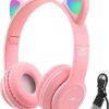 Cat Ear Wireless Headphone P47M" with RGB Color Lights.