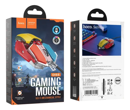 Hoco, a "Sci-Fi Mechanical Style" wired gaming mouse.