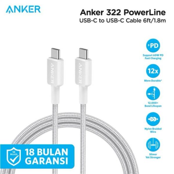 ANKER 322 POWERLINE USB-C TO USB-C CABLE