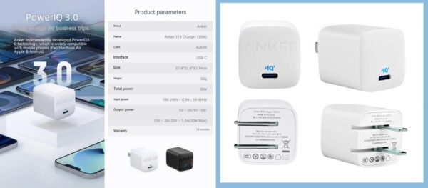 20W FAST CHARGER ( ANKER )