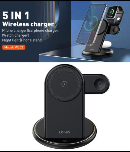 LDNIO 5-in-1 Wireless Charger