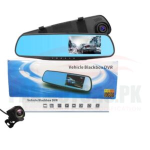 A car rearview mirror with an integrated dash cam .